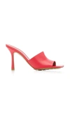 Bottega Veneta Stretch Leather Slide Sandals In Red