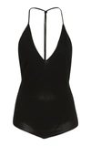 Bottega Veneta Plunge Neck Bodysuit In Black