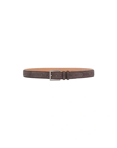 Andrea Zori Leather Belt In Dark Brown