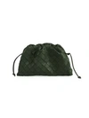 Bottega Veneta The Mini Intreccio Leather Pouch In Bottle Green