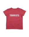 Touriste Kids' T-shirts In Brick Red