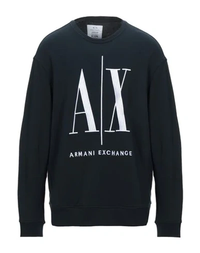 Armani Exchange Sweatshirts In Dark Blue