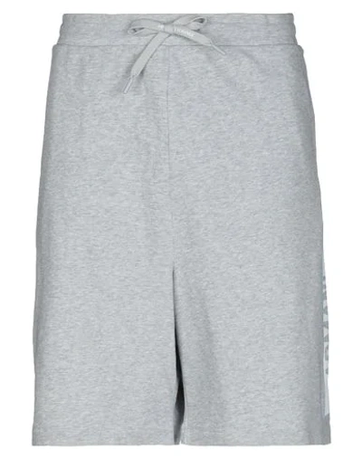 Armani Exchange Drawstring-waist Track Shorts In Light Grey