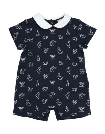 Armani Junior Romper In Dark Blue