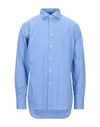 Canali Solid Color Shirt In Sky Blue
