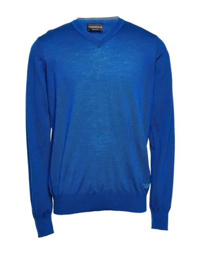 Emporio Armani Sweater In Azure