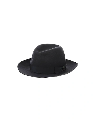 Borsalino Rabbit-felt Fedora Hat In Black