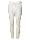 AMIRI Ivory Cropped Skinny Boucle Track Pants,W0M09280BO