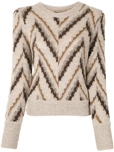 Isabel Marant Étoile Glenny Intarsia Alpaca-blend Sweater In Beige