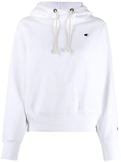 Champion Embroidered Logo Hoodie In White
