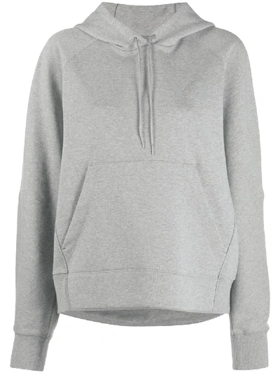 Y-3 Chest Logo Hoodie In Grey