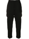 RICK OWENS TAILORED CROPPED TROUSERS