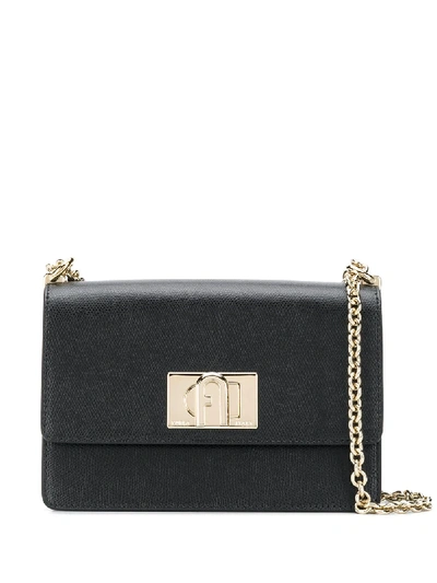 Furla Gold Hardware Crossbody Bag In Black
