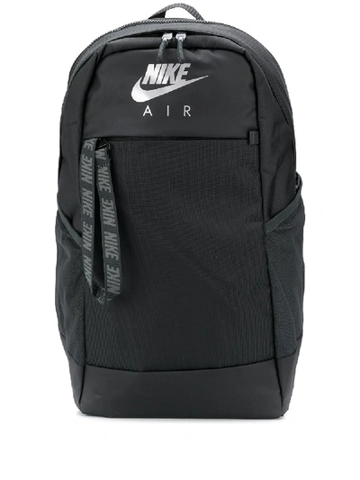 Nike Logo Print Backpack In Black