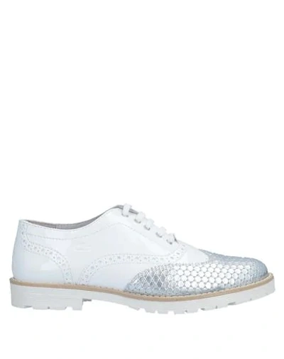 Alberto Guardiani Kids' Lace-up Shoes In White