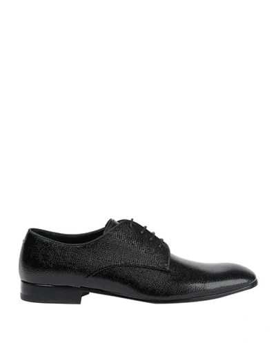 Giorgio Armani Lace-up Shoes In Black