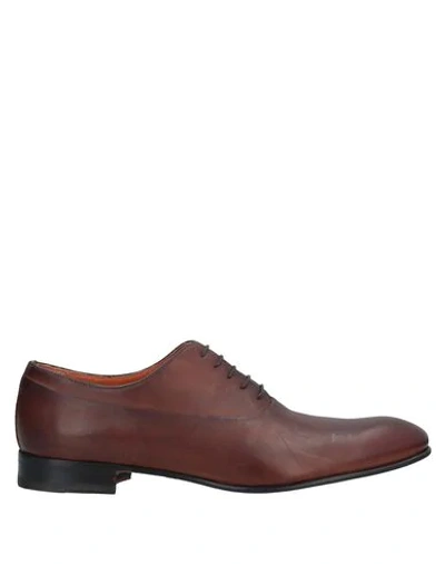Andrea Zori Lace-up Shoes In Brown