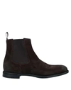 Doucal's Man Ankle Boots Chocolate Brown Size 9 Soft Leather In Brown