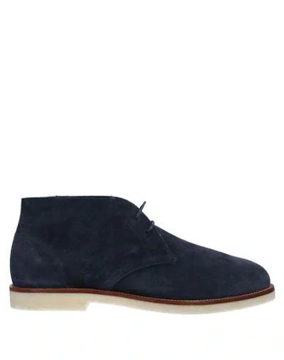 Hogan Blue Suede Ankle Boot