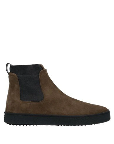 Hogan Ankle Boots In Brown