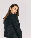 Iro Spire Embellished Shoulder Pad Jacket In Black