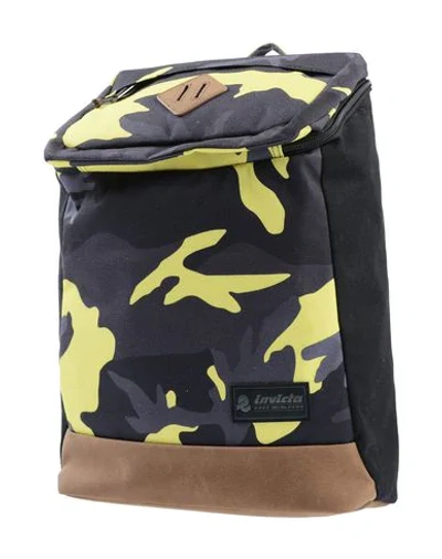Invicta Backpack & Fanny Pack In Yellow