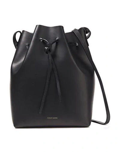 Mansur Gavriel Mini Leather Protea Cross-body Bag In Black