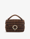 SANDRO HOUNDSTOOTH KNITTED SHOULDER BAG,R03631099