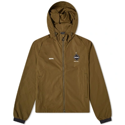 F.c. Real Bristol Stretch Lightweight Hooded Blouson In Brown