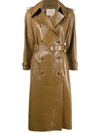 ALEXA CHUNG LEATHER TRENCH COAT