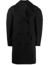 Givenchy Double-breasted Felted-wool Pea Coat In Black