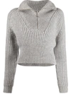 JACQUEMUS STAND-UP COLLAR CHUNKY JUMPER