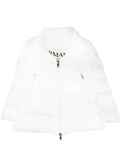 Ermanno Ermanno Asymmetric Hem Puffer Jacket In White