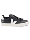 Veja Campo Easy Two-tone Leather Sneakers In Black