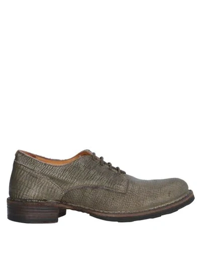 Fiorentini + Baker Laced Shoes In Military Green