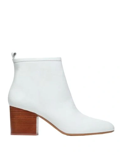 Diane Von Furstenberg Ankle Boots In White