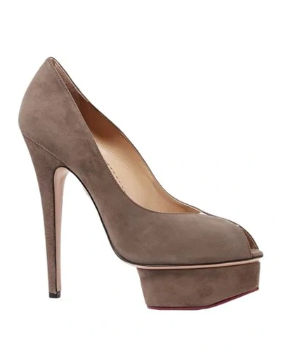 Charlotte Olympia Pumps In Dove Grey