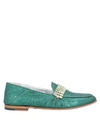 Alexander Hotto Loafers In Emerald Green