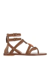 Alberta Ferretti Toe Strap Sandals In Brown