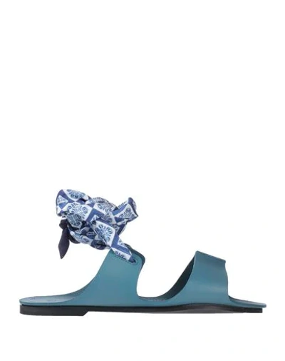 Weekend Max Mara Sandals In Slate Blue