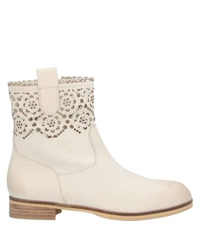 Bruno Premi Ankle Boots In Ivory