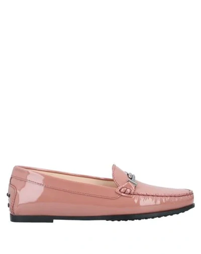 Tod's Loafers In Pastel Pink