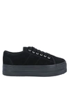 JC PLAY BY JEFFREY CAMPBELL JC PLAY BY JEFFREY CAMPBELL WOMAN SNEAKERS BLACK SIZE 10 SOFT LEATHER