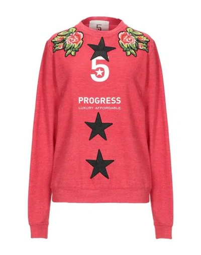 5 Progress Sweatshirts In Red