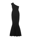 Norma Kamali One-shoulder Fluted Stretch-jersey Midi Dress In Black