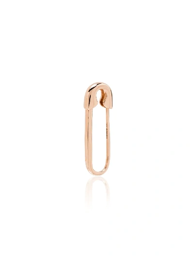 Anita Ko Safety Pin 18kt Rose Gold Earring In Pink