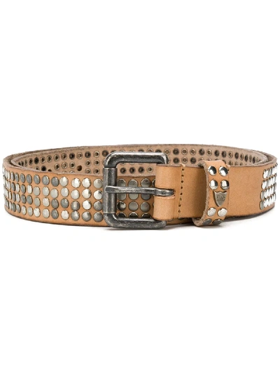 Htc Los Angeles Studded Belt In Neutrals