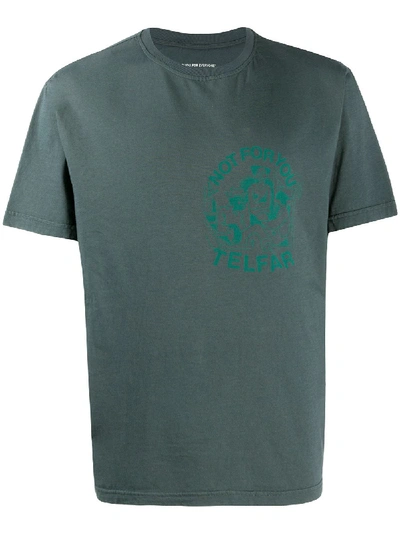 Telfar Chest Print T-shirt In Grey