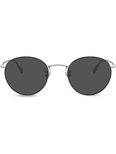 Oliver Peoples Coleridge 有色镜片太阳眼镜 In Silver-black Carbon Grey