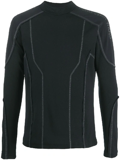 Feng Cheng Wang Contrast-stitch Fitted Sweatshirt In Black